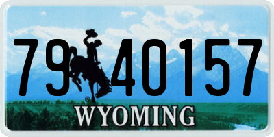 WY license plate 7940157