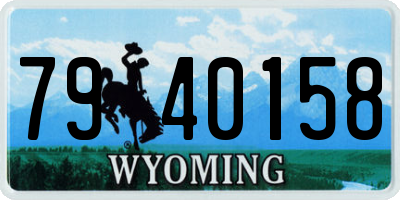 WY license plate 7940158
