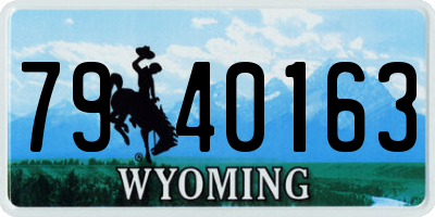WY license plate 7940163