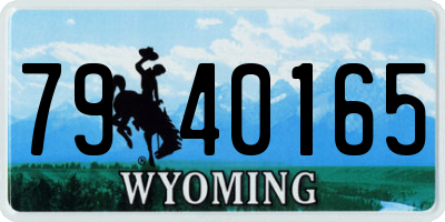 WY license plate 7940165