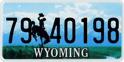 WY license plate 7940198