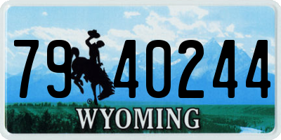 WY license plate 7940244