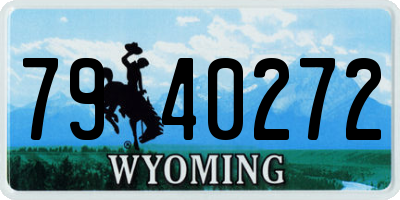 WY license plate 7940272