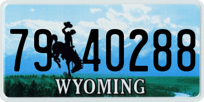 WY license plate 7940288