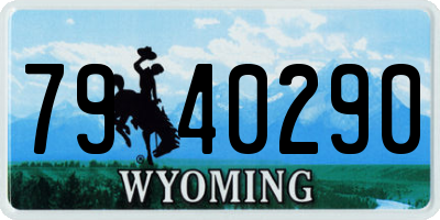 WY license plate 7940290