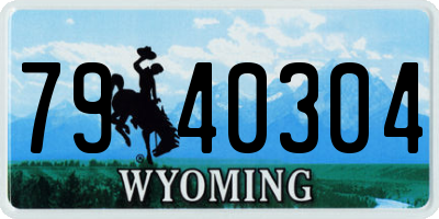 WY license plate 7940304