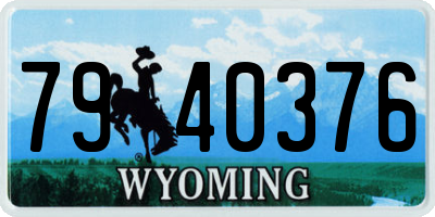 WY license plate 7940376
