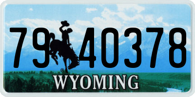 WY license plate 7940378