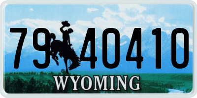 WY license plate 7940410