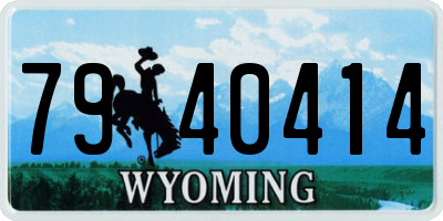 WY license plate 7940414