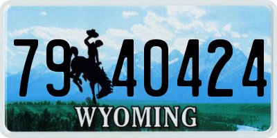 WY license plate 7940424