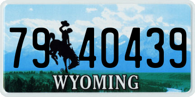 WY license plate 7940439