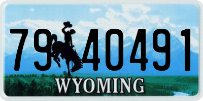 WY license plate 7940491