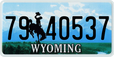 WY license plate 7940537