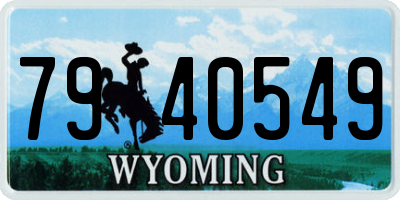 WY license plate 7940549