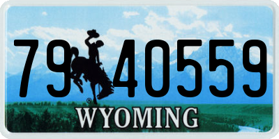 WY license plate 7940559
