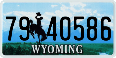 WY license plate 7940586
