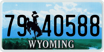 WY license plate 7940588