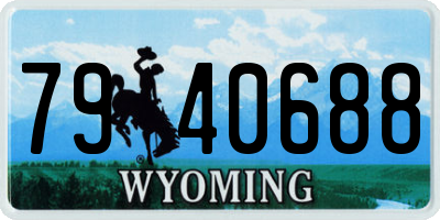 WY license plate 7940688