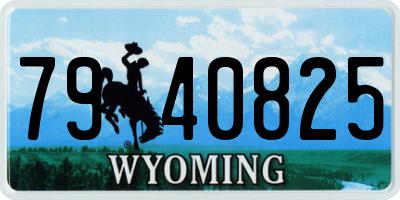 WY license plate 7940825
