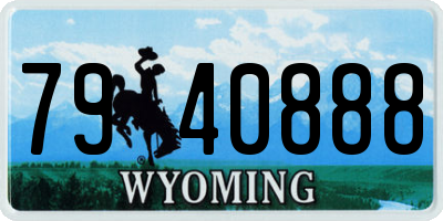 WY license plate 7940888