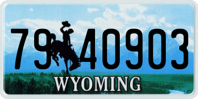 WY license plate 7940903