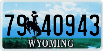 WY license plate 7940943