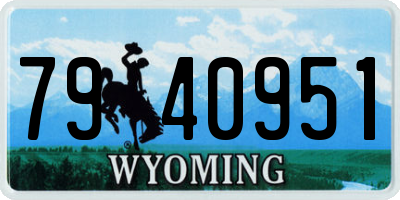 WY license plate 7940951