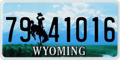 WY license plate 7941016