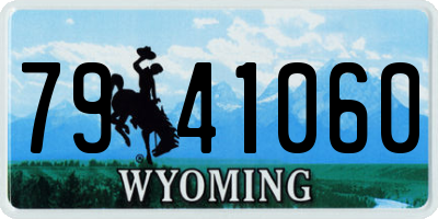 WY license plate 7941060