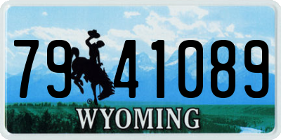 WY license plate 7941089