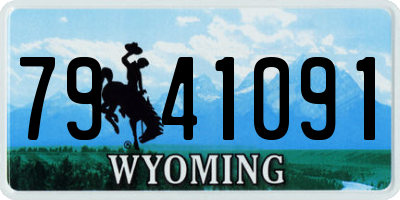 WY license plate 7941091