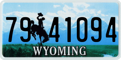 WY license plate 7941094