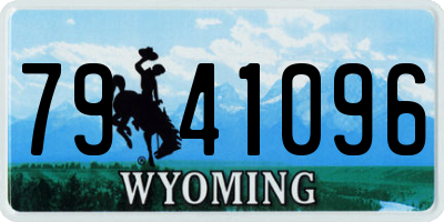 WY license plate 7941096