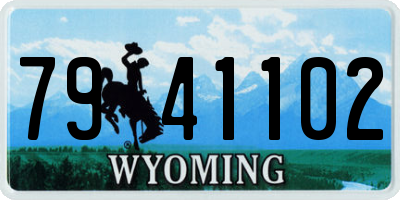 WY license plate 7941102