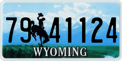 WY license plate 7941124