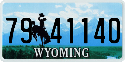 WY license plate 7941140