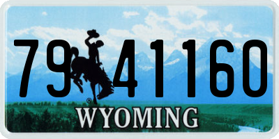 WY license plate 7941160