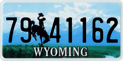 WY license plate 7941162