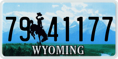 WY license plate 7941177