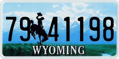 WY license plate 7941198