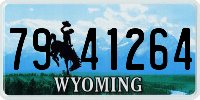 WY license plate 7941264