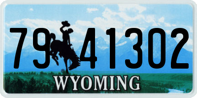 WY license plate 7941302
