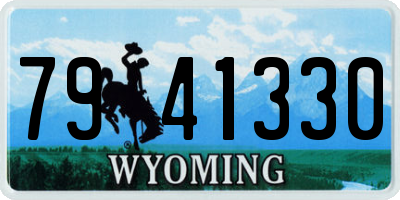 WY license plate 7941330