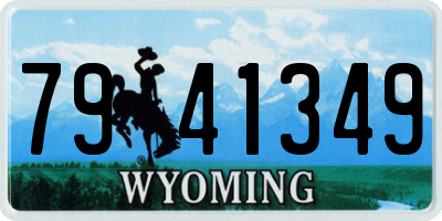 WY license plate 7941349