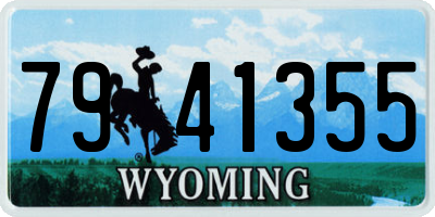 WY license plate 7941355