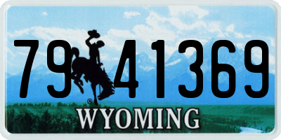 WY license plate 7941369