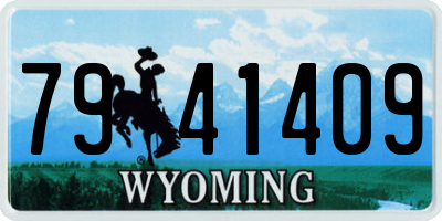 WY license plate 7941409
