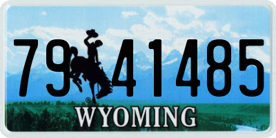 WY license plate 7941485