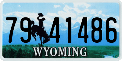 WY license plate 7941486